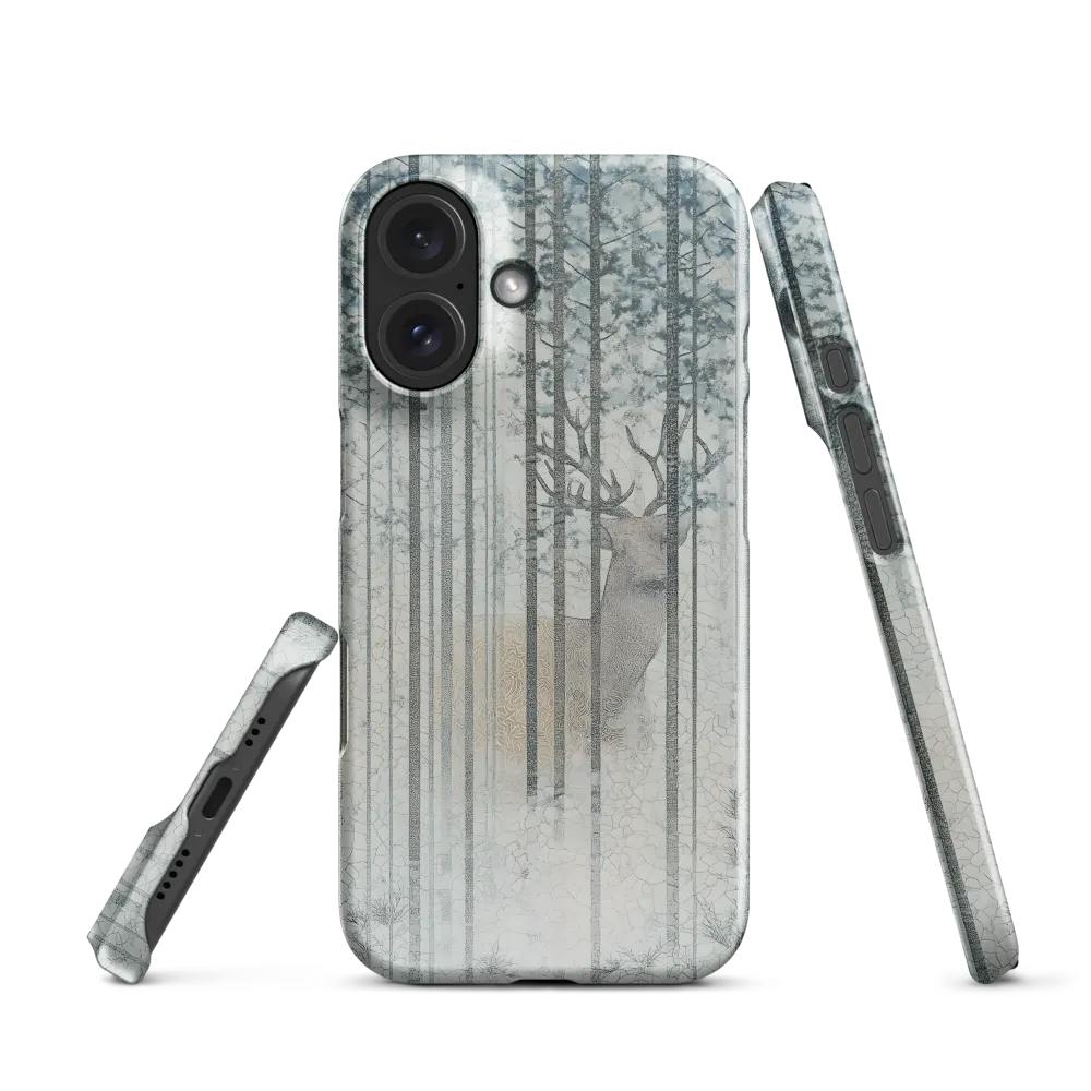 Stag in Winter Forest 
 iPhone 12 Pro | Snap Case