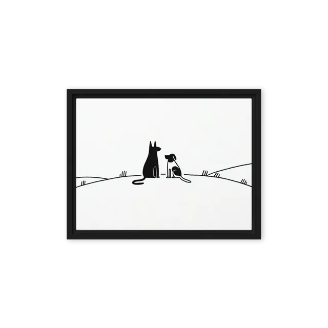 Two Dogs on a Hill | Art Print