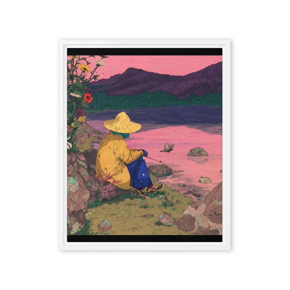 Reflections on a Pink Lake | Art Print