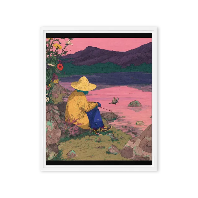 Reflections on a Pink Lake | Art Print