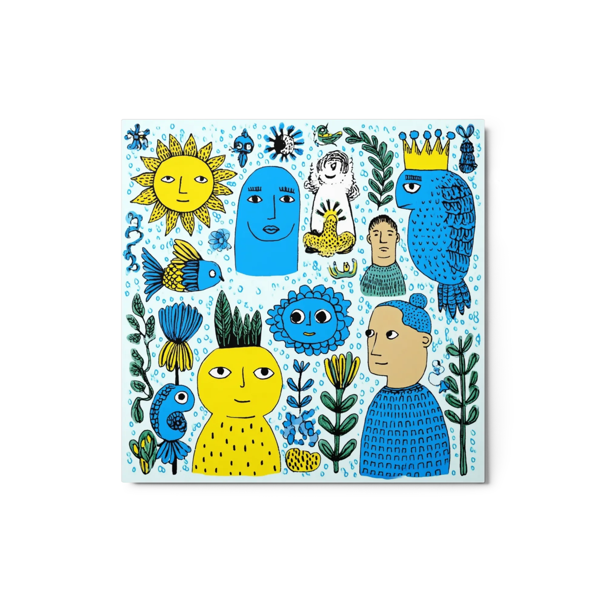 Blue and Yellow Folk World
