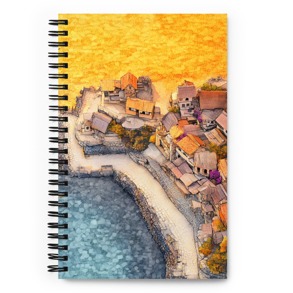 Mosaic Coastal Village 
 Spiral Notebook | 140 pages