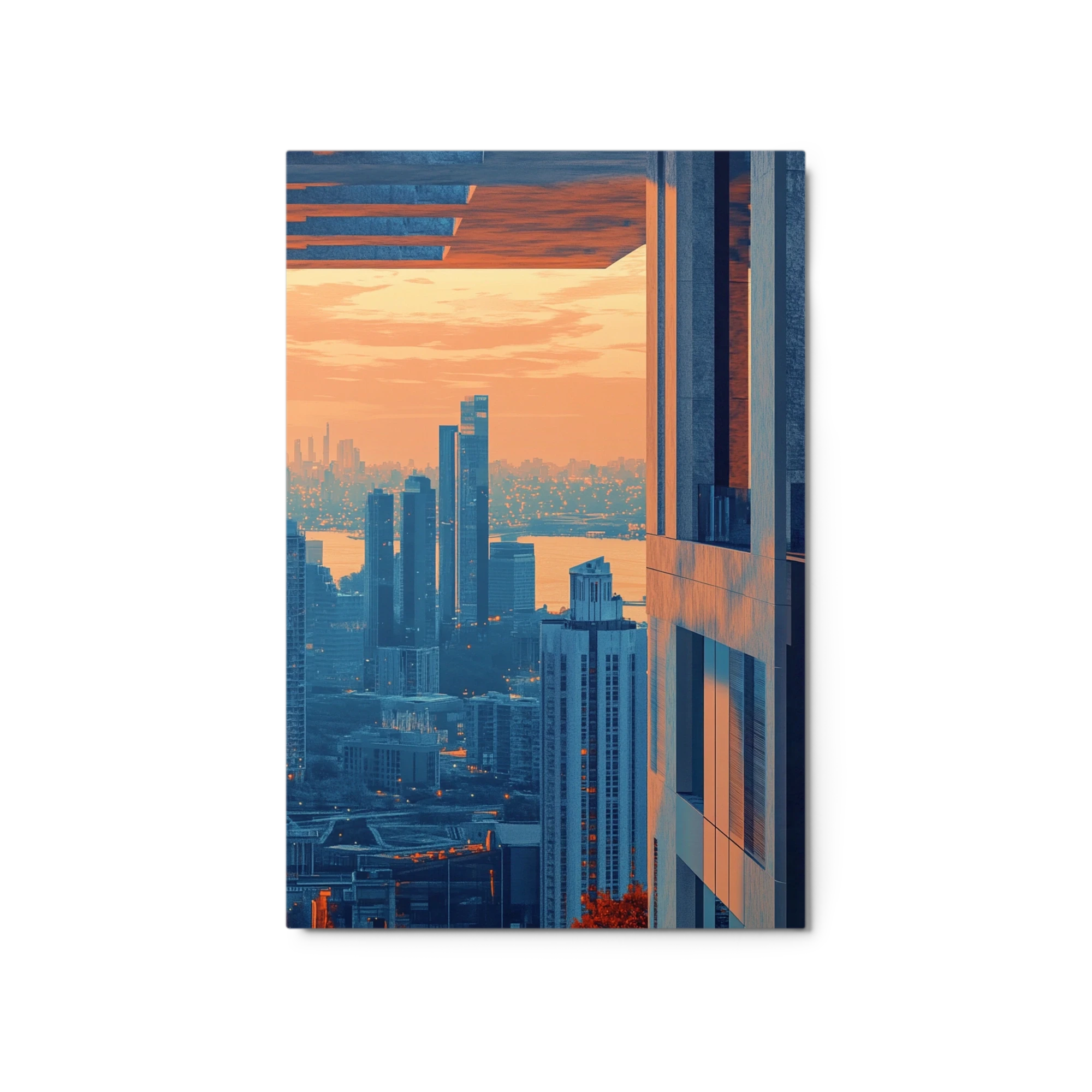 Vibrant Cityscape at Sunset