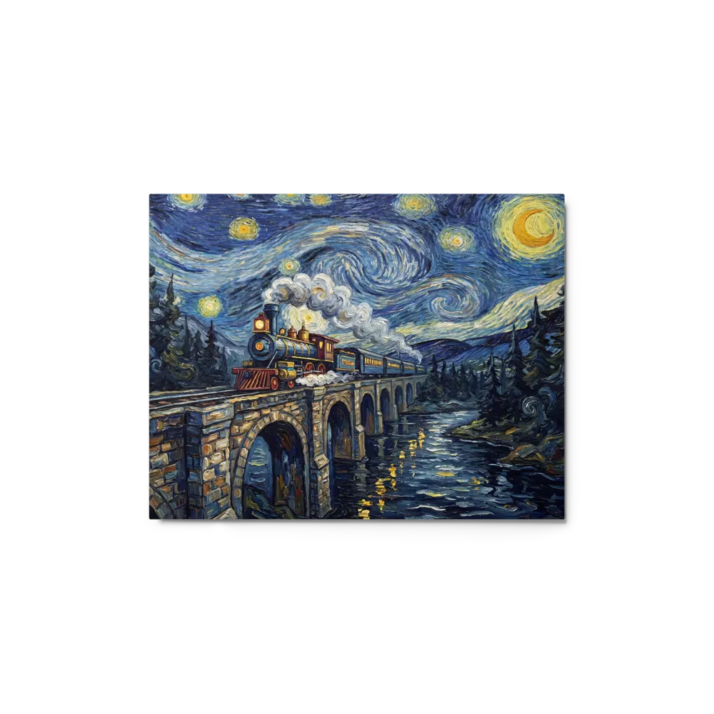 Celestial Express: A Starry Night Journey 
 Art Print | 12″x 18″