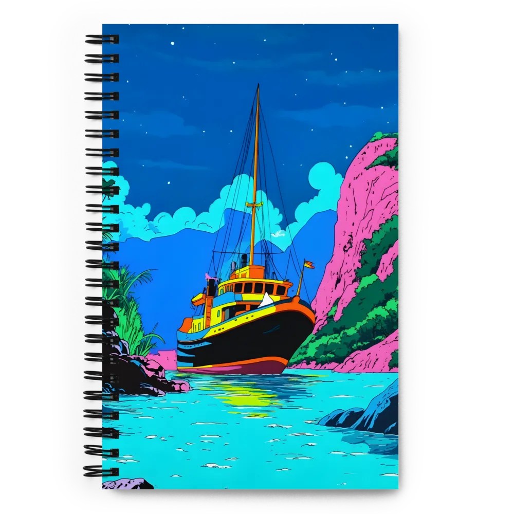 Neon Coastal Serenity 
 Spiral Notebook | 140 pages