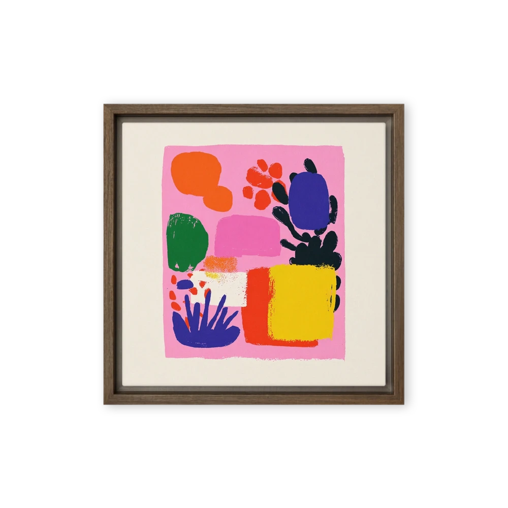 Pink Flora Collage | Art Print