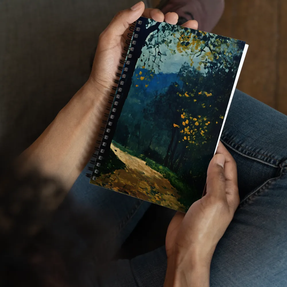 Enchanted Forest Path at Dusk 
 Spiral Notebook | 140 pages