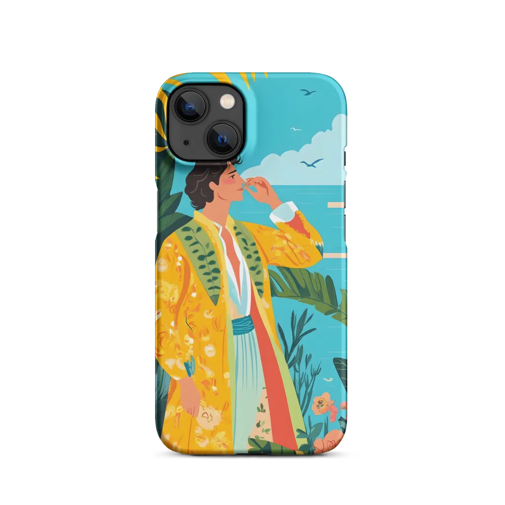 Stylish Man in Tropical Setting | Phone Case