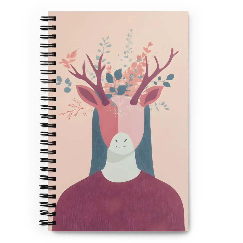 Whimsical Deer with Floral Antlers 
 Spiral Notebook | 140 pages