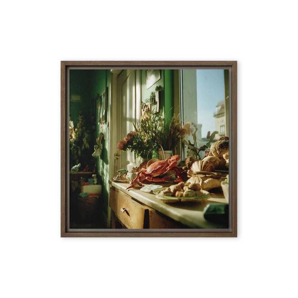 Crab on Sunlit Countertop | Art Print