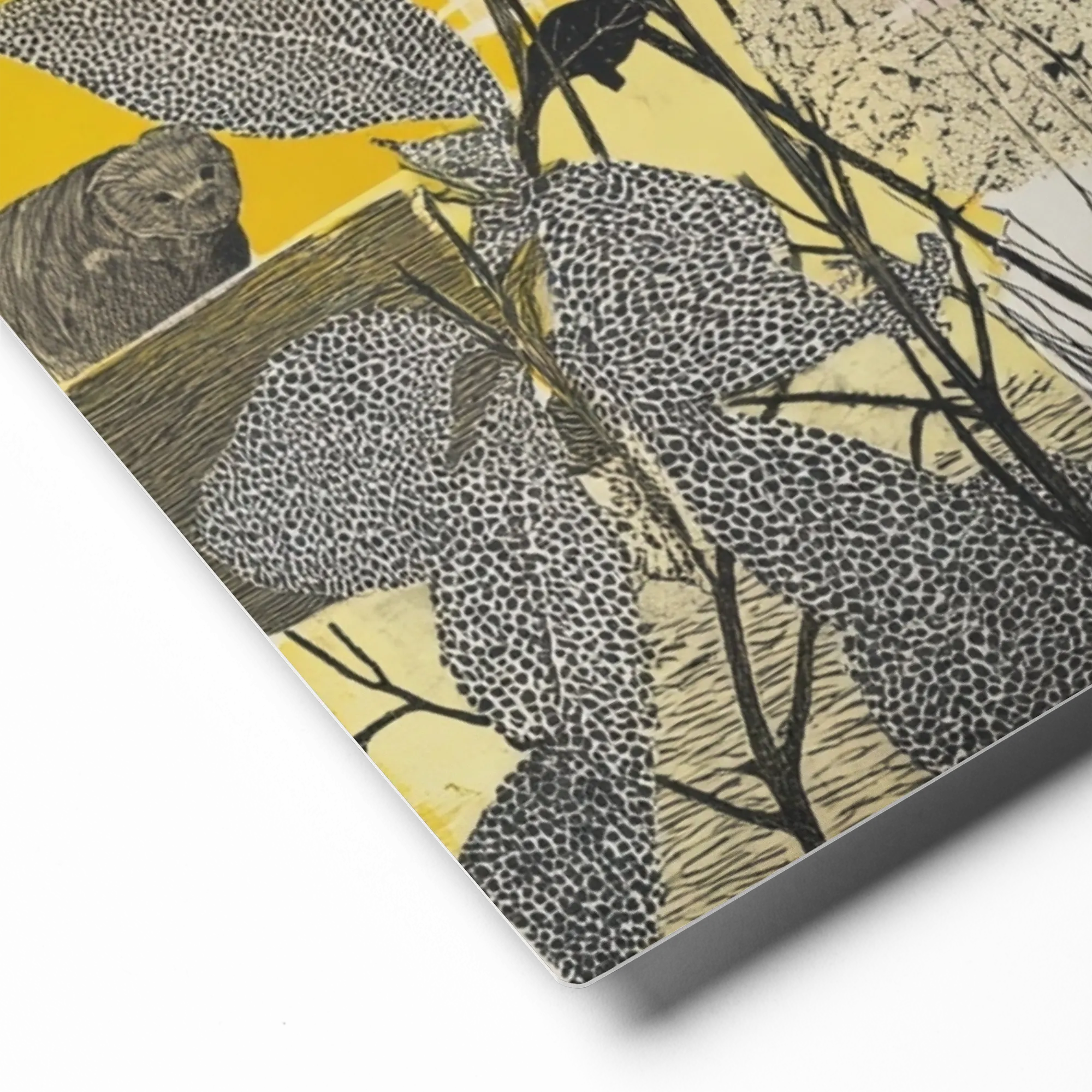 Garden Collage in Yellow and Pink | Art Print