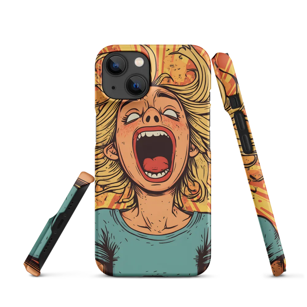 Woman Screaming Pop Art Illustration | Phone Case