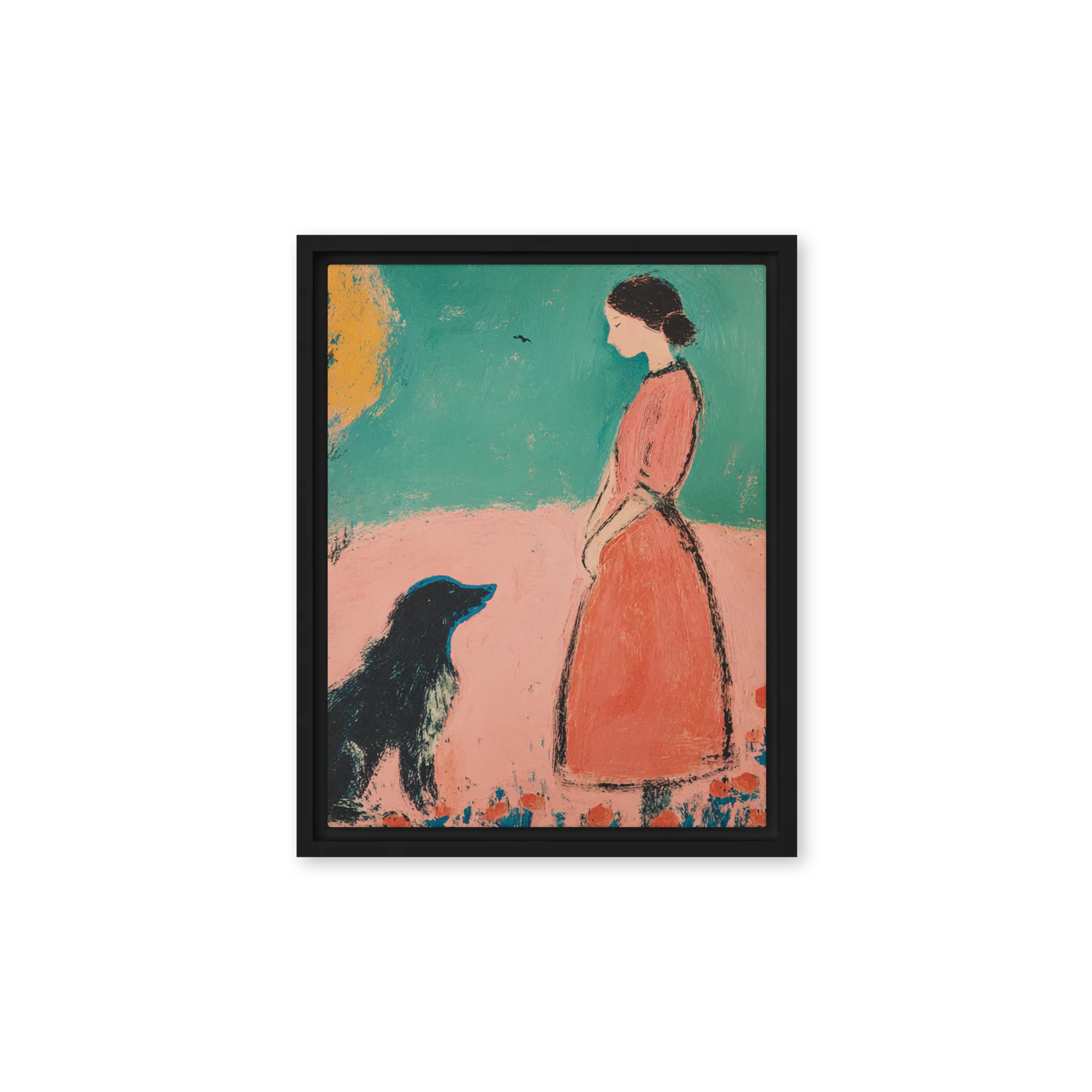 Companionship in a Peach Landscape