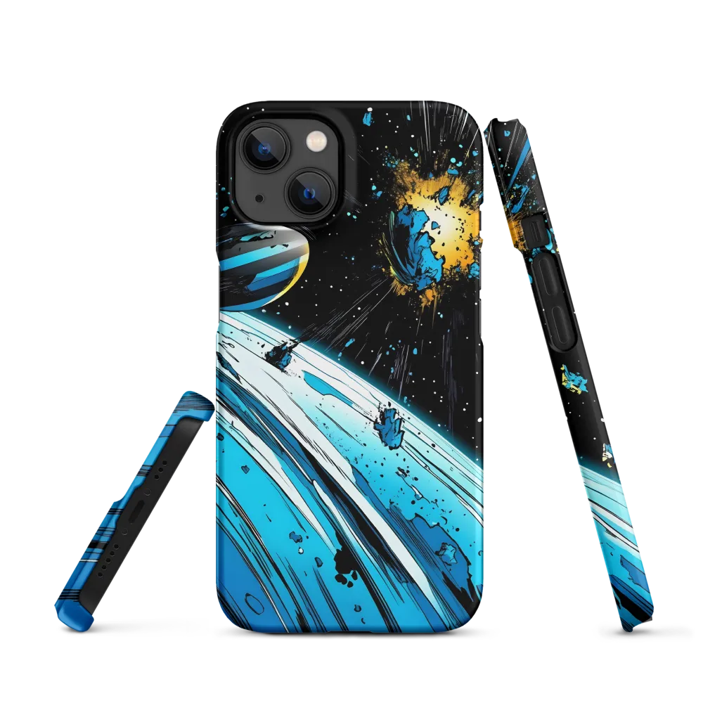 Futuristic Space Scene with Exploding Planet | Phone Case
