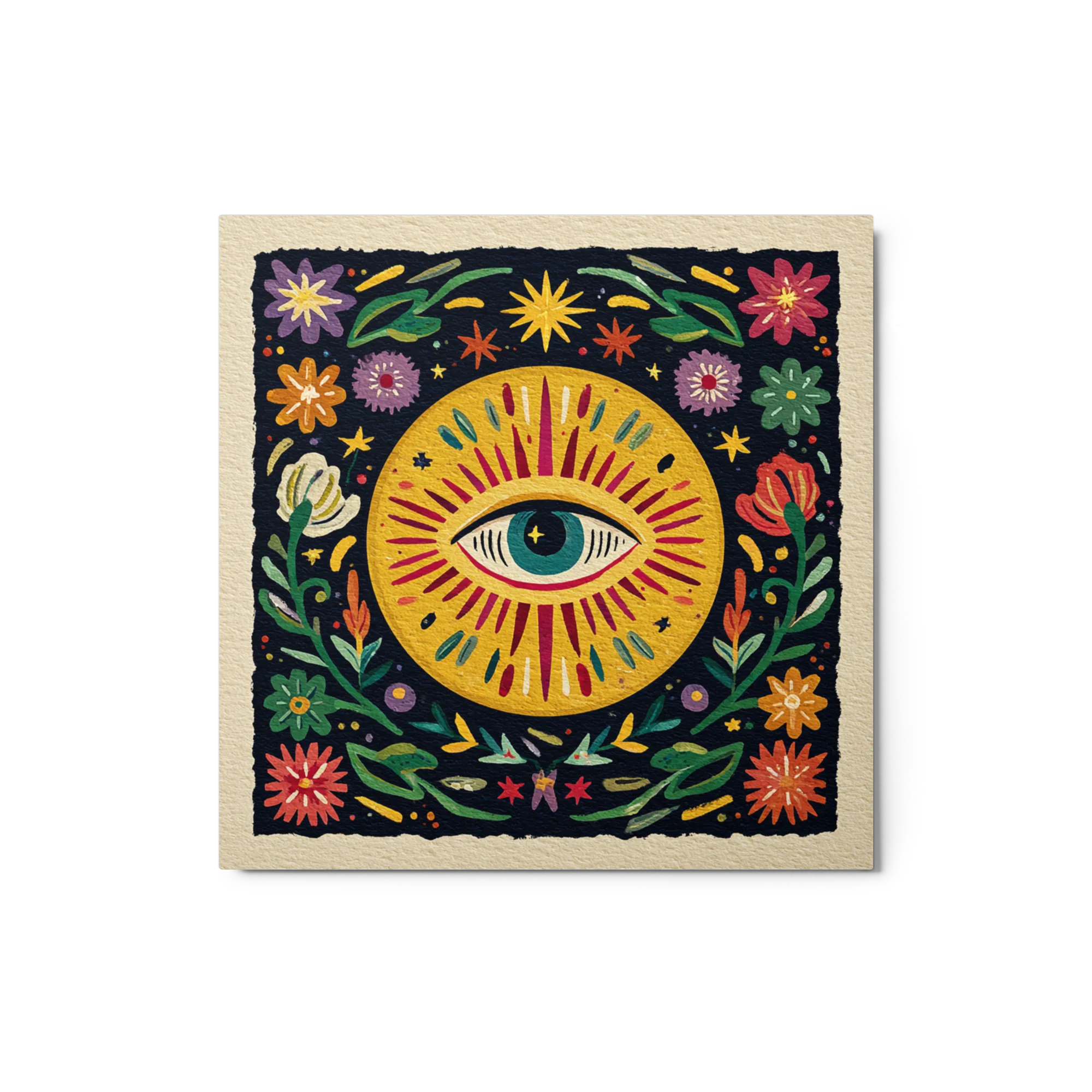 Mystic Eye Floral Folk Art 
 Canvas | 11″x 14″