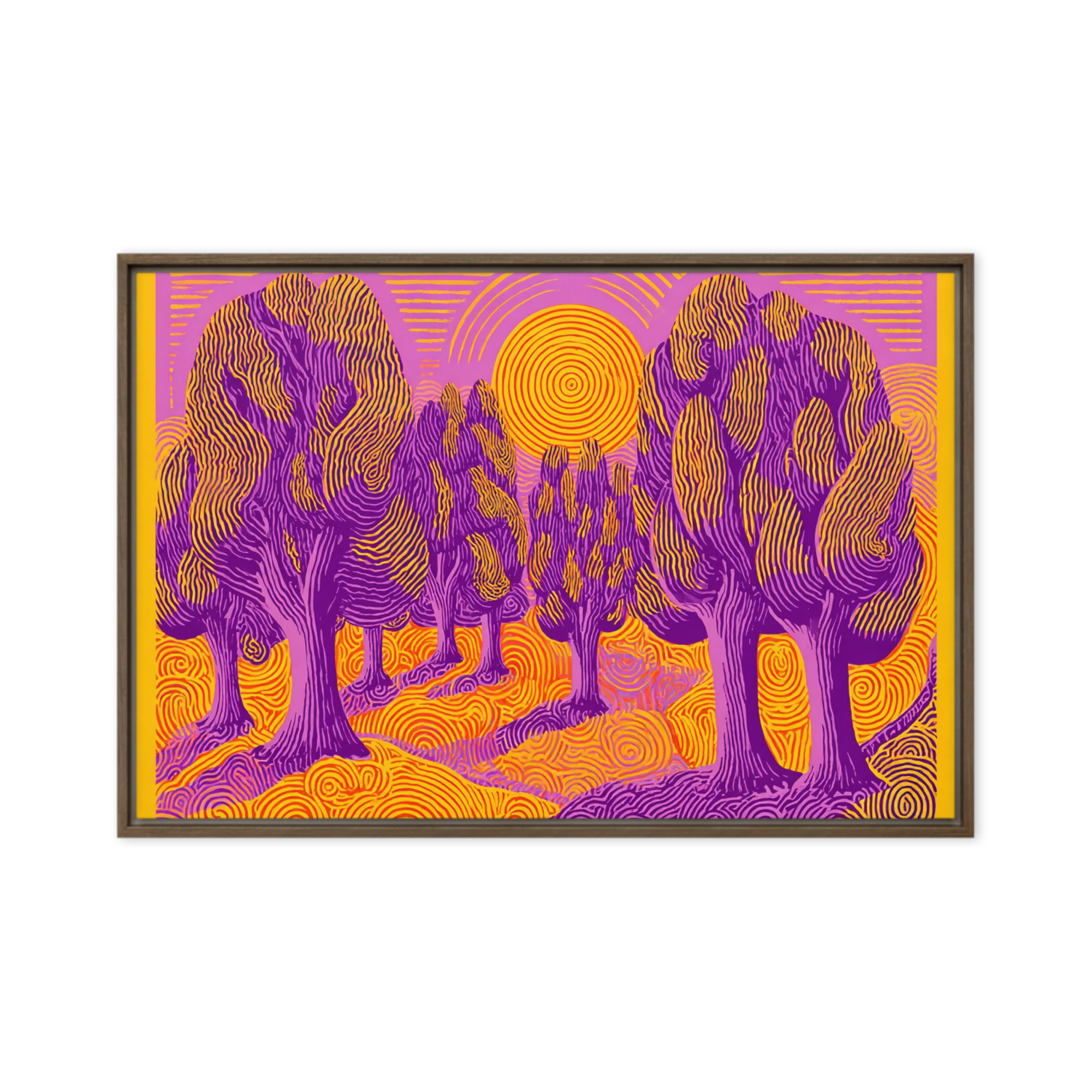 Swirling Forest at Sunset