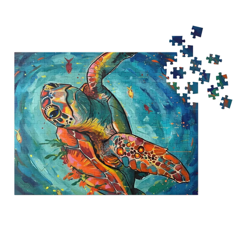 Colorful Sea Turtle | Jigsaw Puzzles