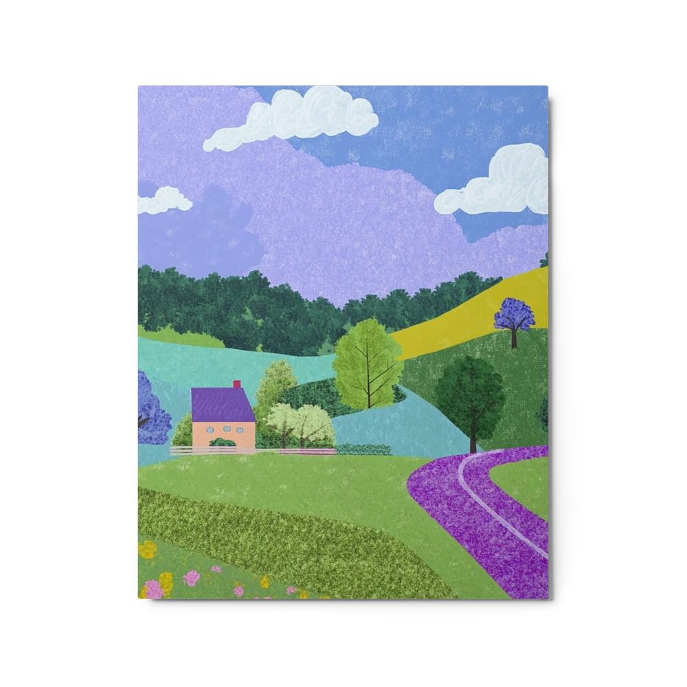 Textured Hillside Retreat | Art Print