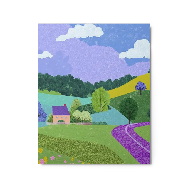 Textured Hillside Retreat | Art Print