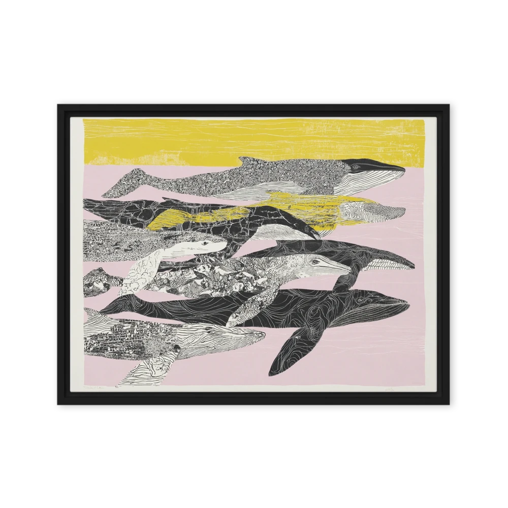 Whales in Pattern | Art Print