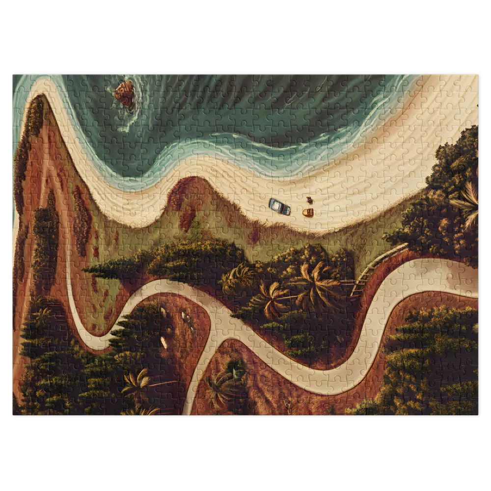Winding Beach Road Landscape | Jigsaw Puzzle (252/520 pieces)