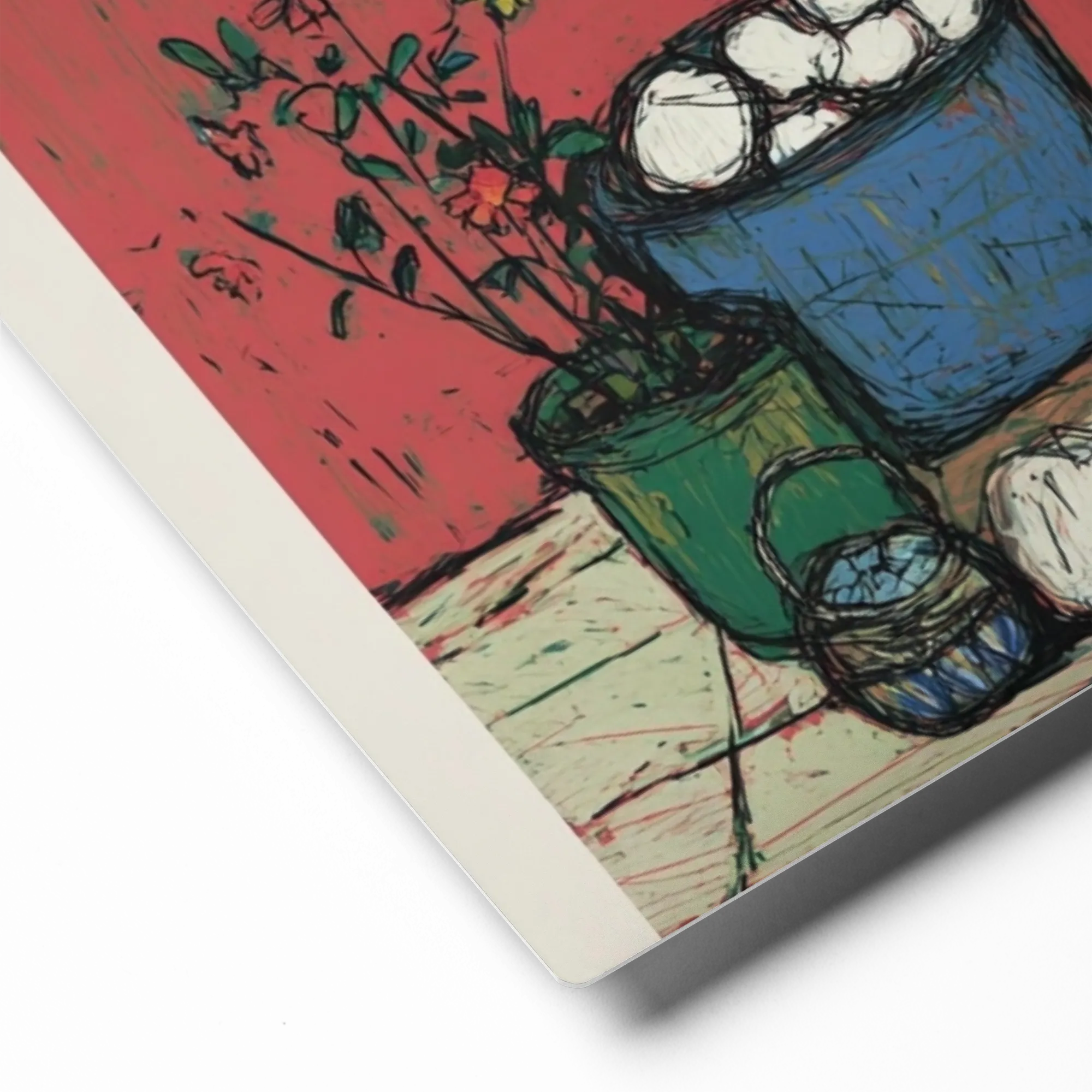 Cotton Plant and Red Wall | Art Print