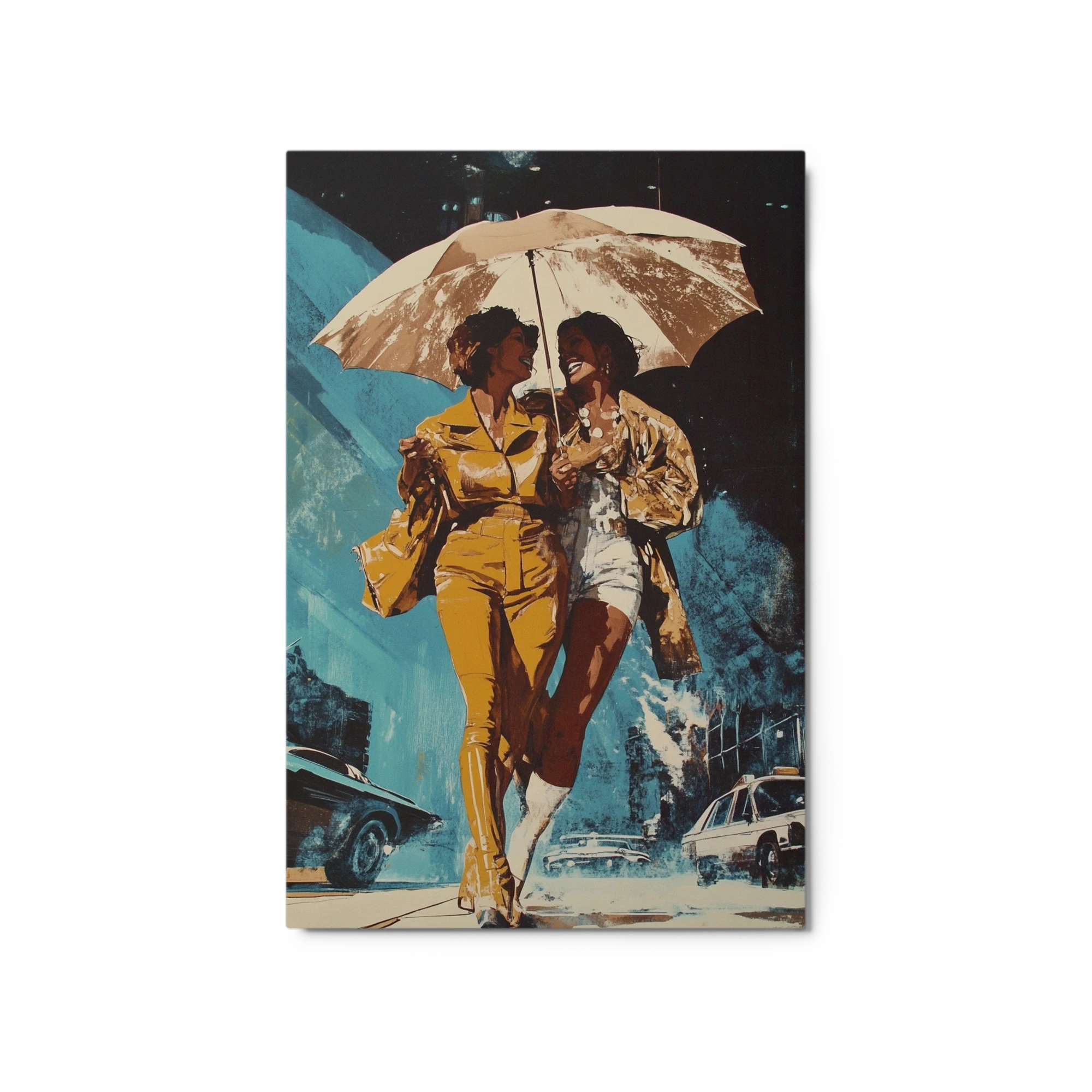 Women Walking in Urban Scene
