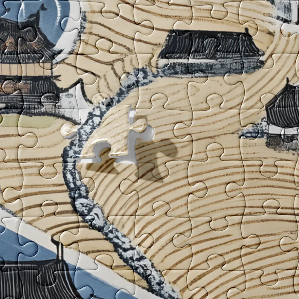 Serene Terraced Village 
 Jigsaw Puzzle