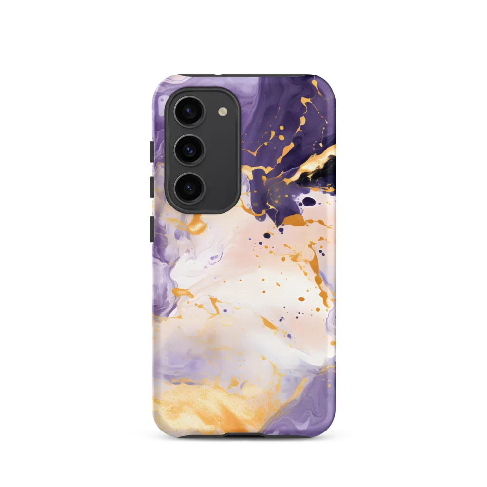 Abstract Fluid Art with Purple and Gold | Phone Case