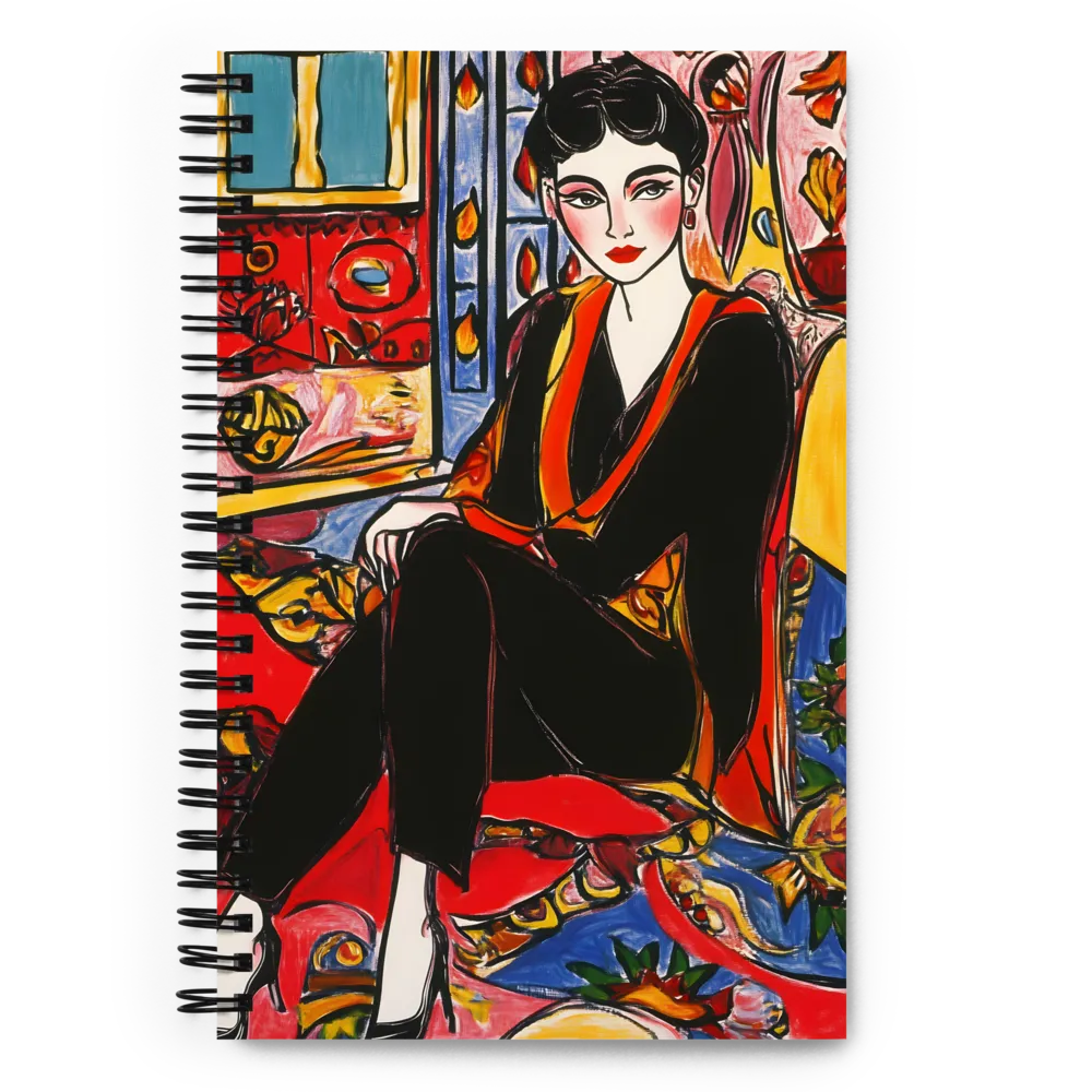 Art Deco Woman Portrait 
 Spiral Notebook | 140 pages