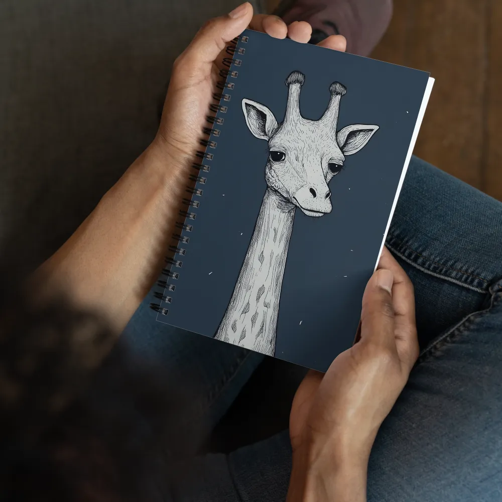 Ink-drawn Giraffe 
 Spiral Notebook | 140 pages