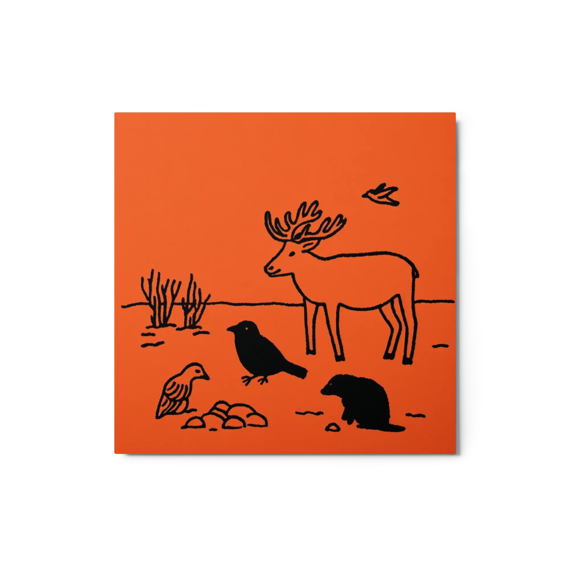 Woodland Companions in Orange