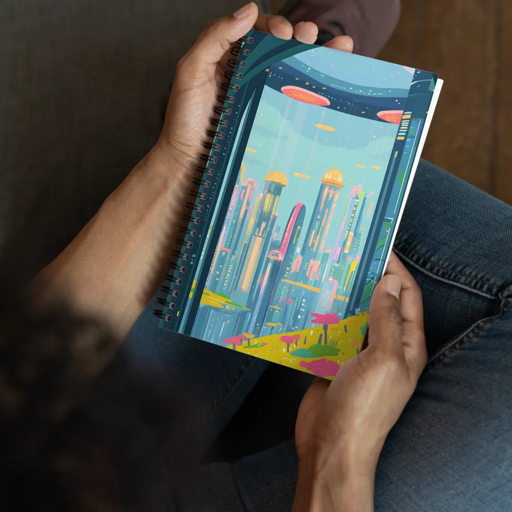 Neon Future Metropolis 
 Spiral Notebook | 140 pages