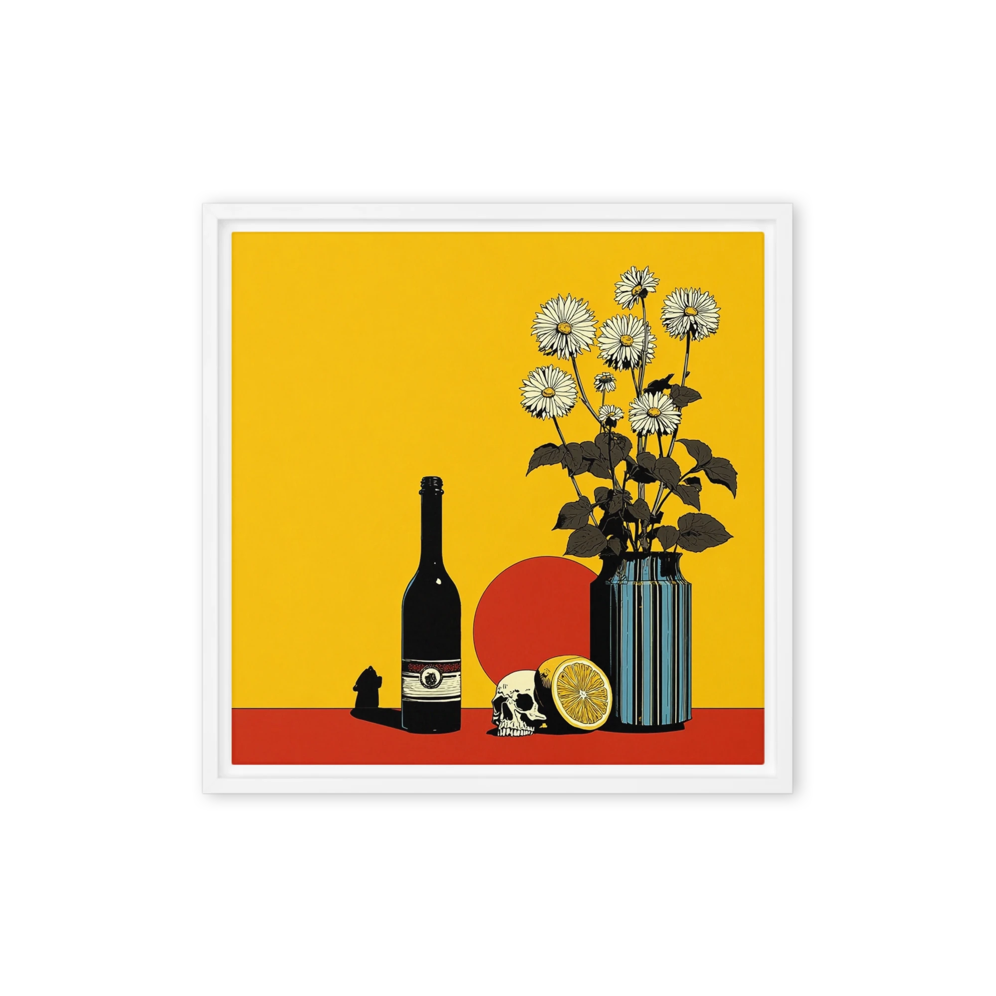 Vanitas with Daisies and Lemon
