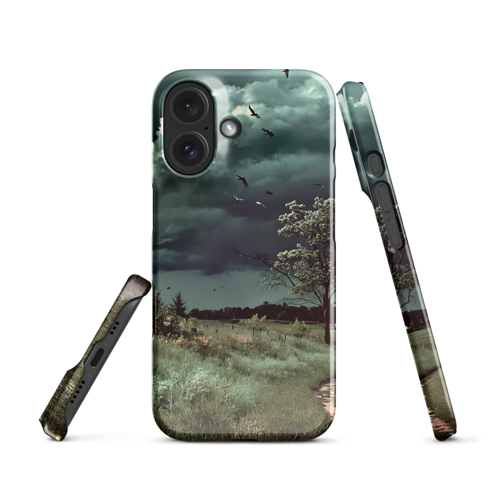 Gathering Storm on a Country Path 
 iPhone 15 Pro | Snap Case