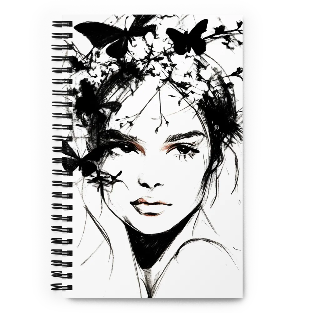 Ethereal Butterfly Portrait 
 Spiral Notebook | 140 pages