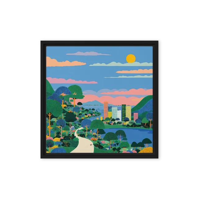 Verdant City Coast | Art Print