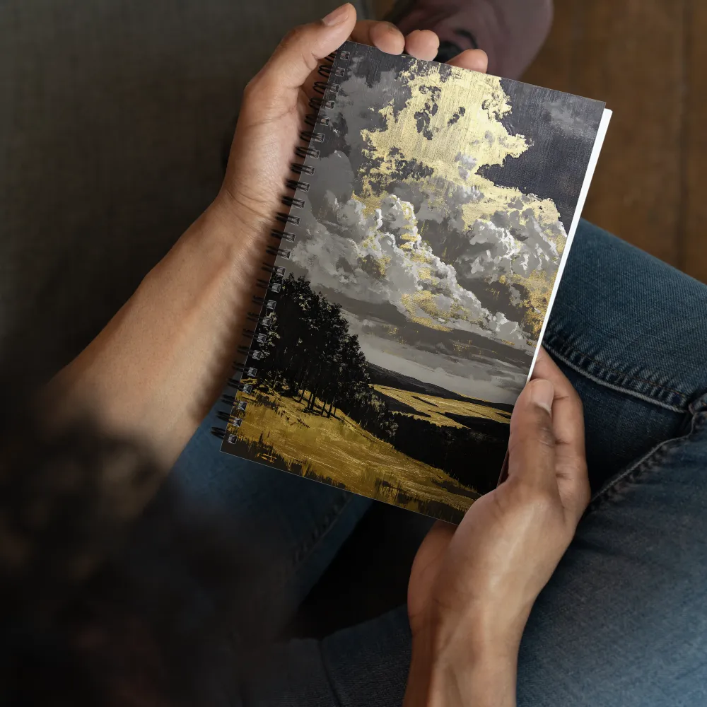 Gilded Cloudscape 
 Spiral Notebook | 140 pages