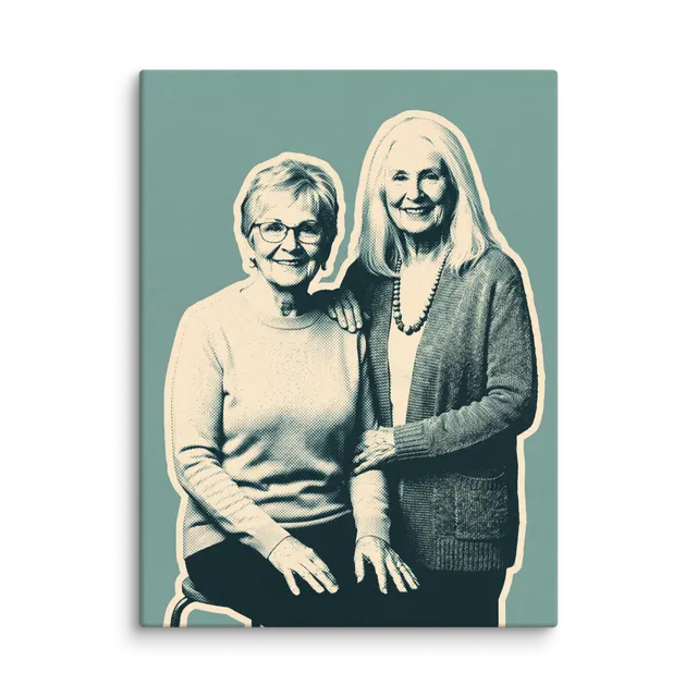 Family Portrait — Duotone Screenprint