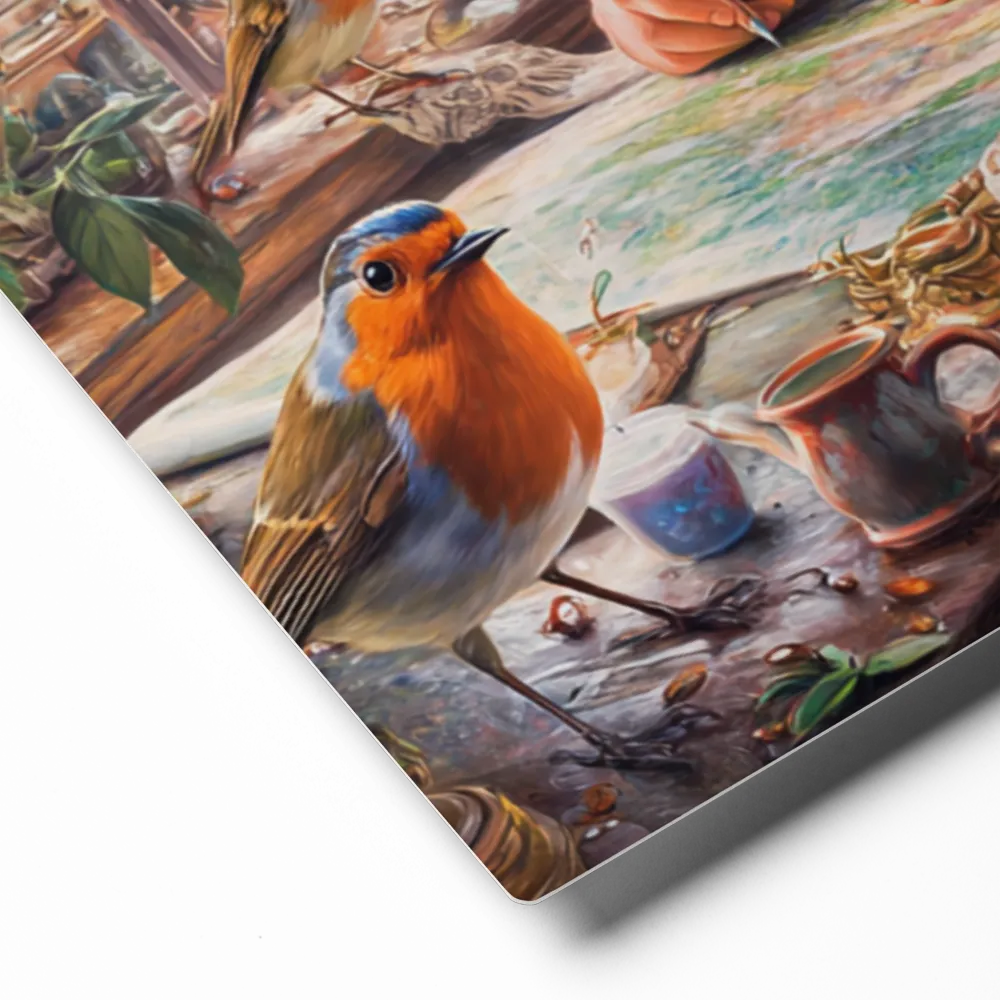The Robin's Cartographer 
 Poster with White Frame | 14″x 14″