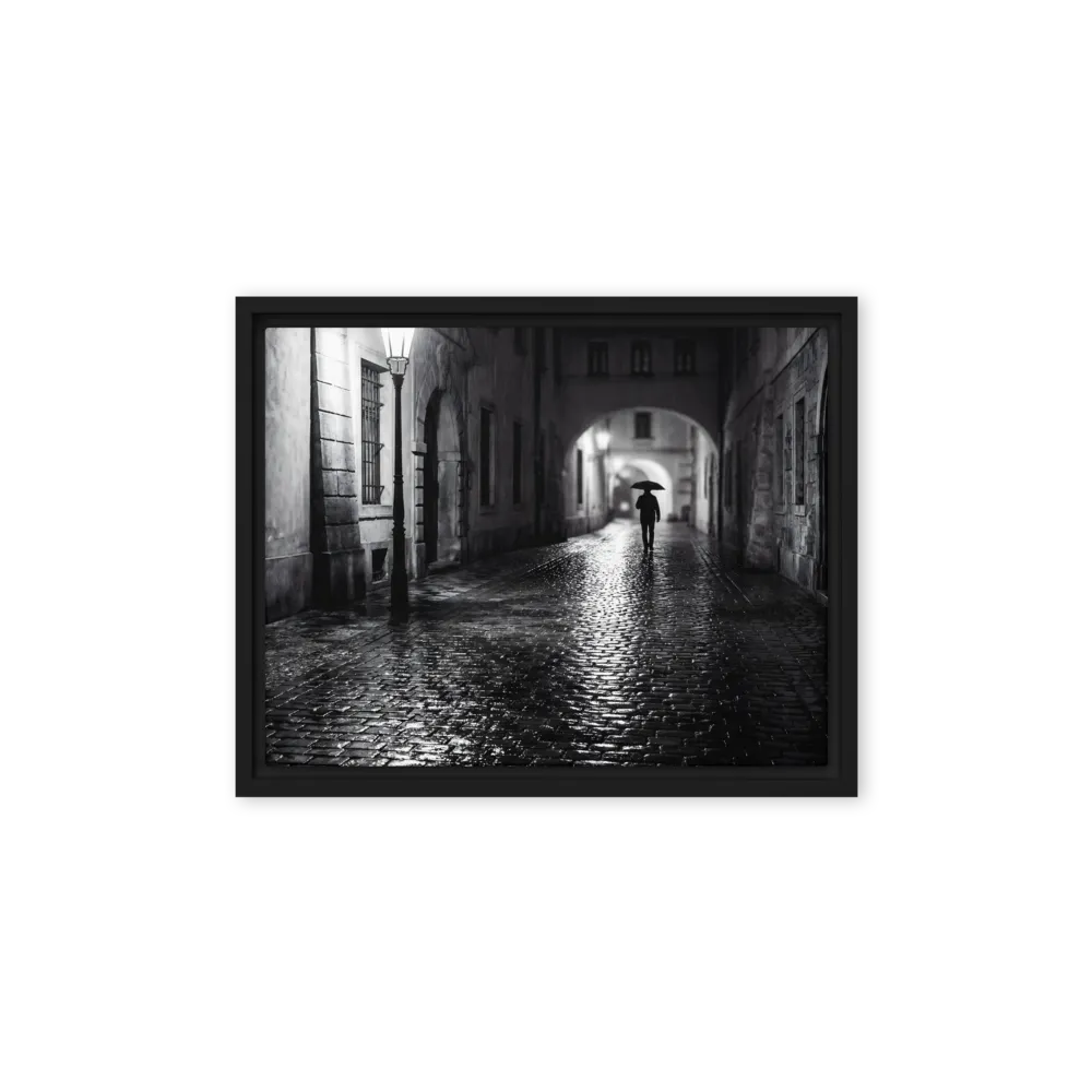 Solitary Stroll 
 Canvas with White Frame