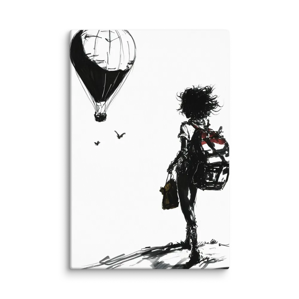 Solitary Journey with Balloon 
 Canvas | 32″x 48″