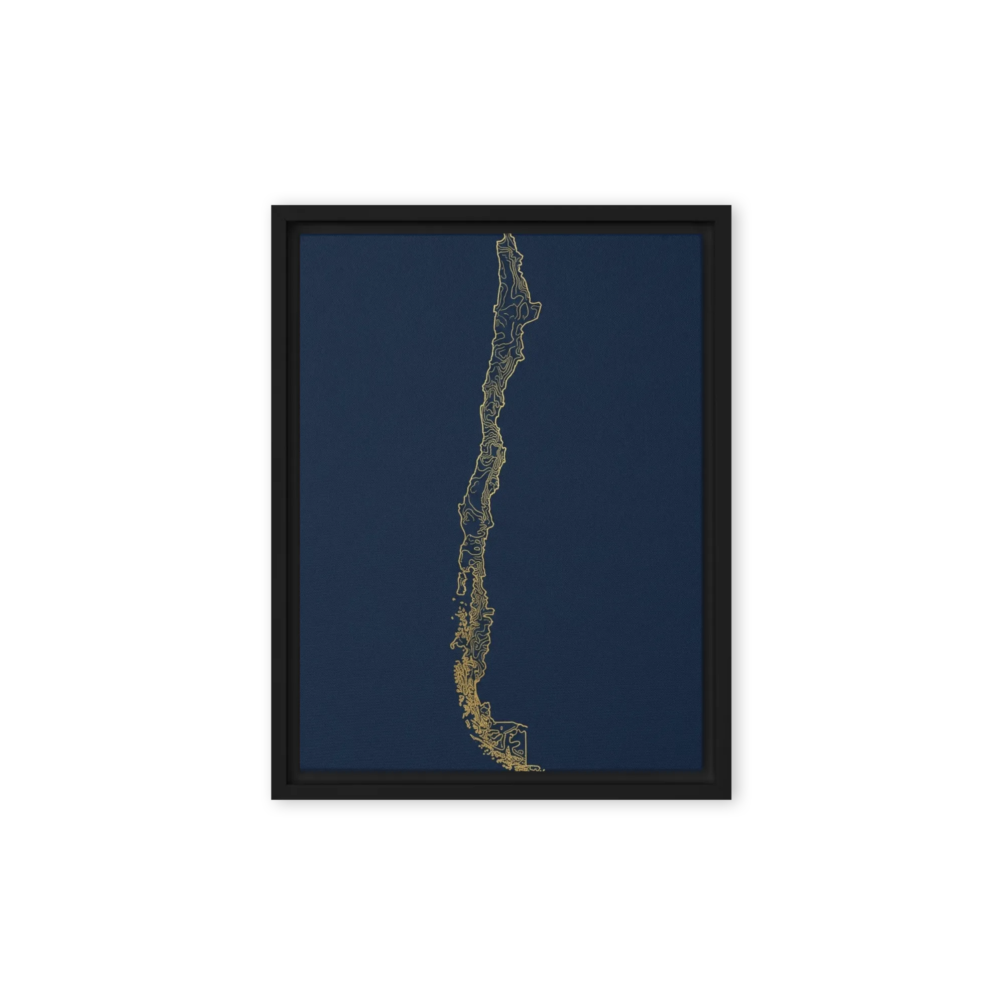 Chile Topography in Gold