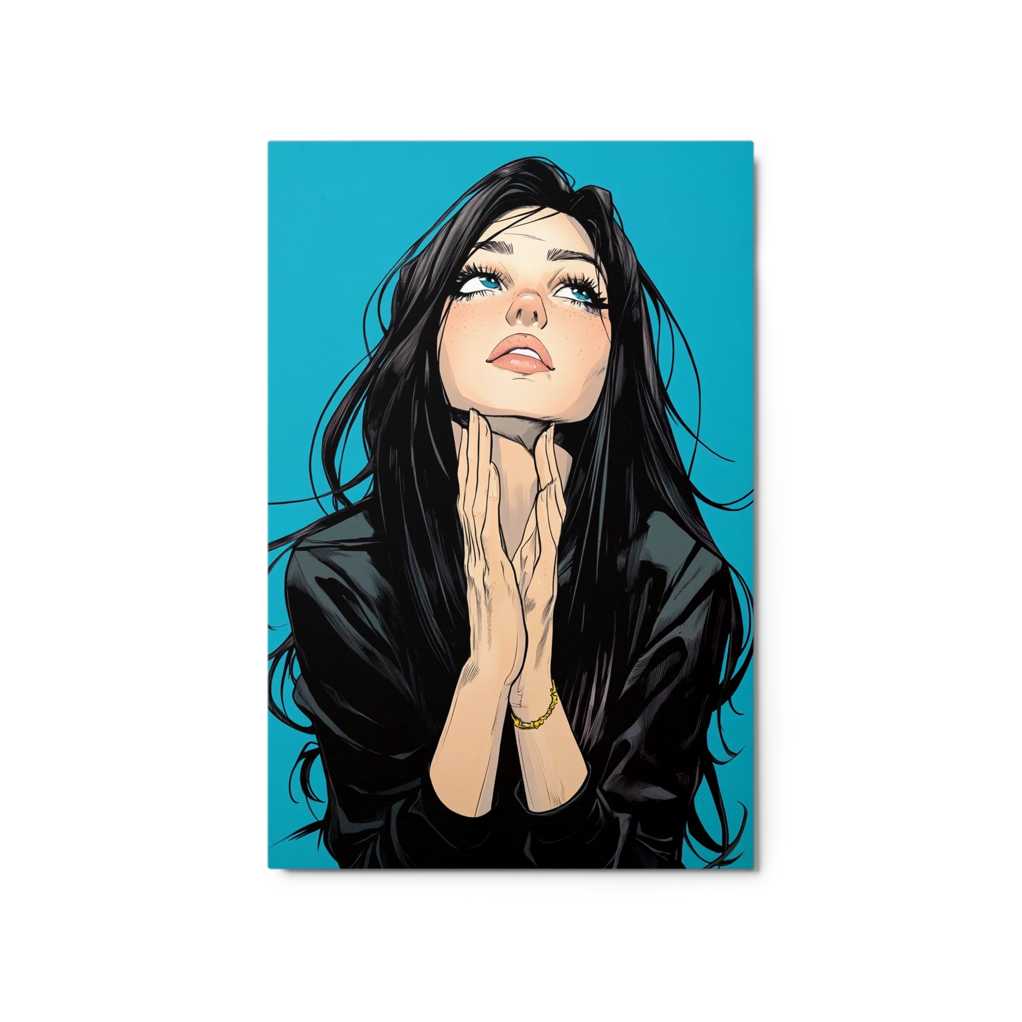 Woman Portrait with Black Hair