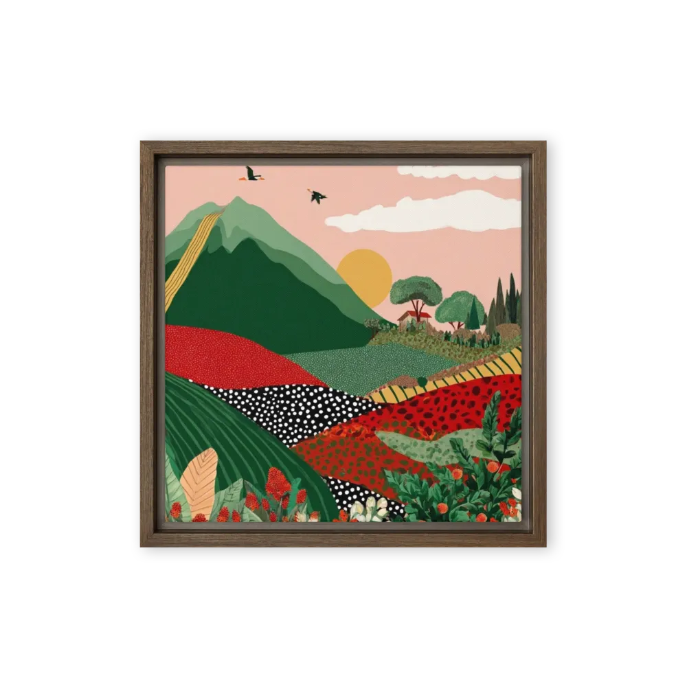 Terraced Hills 
 Canvas | 8″x 8″