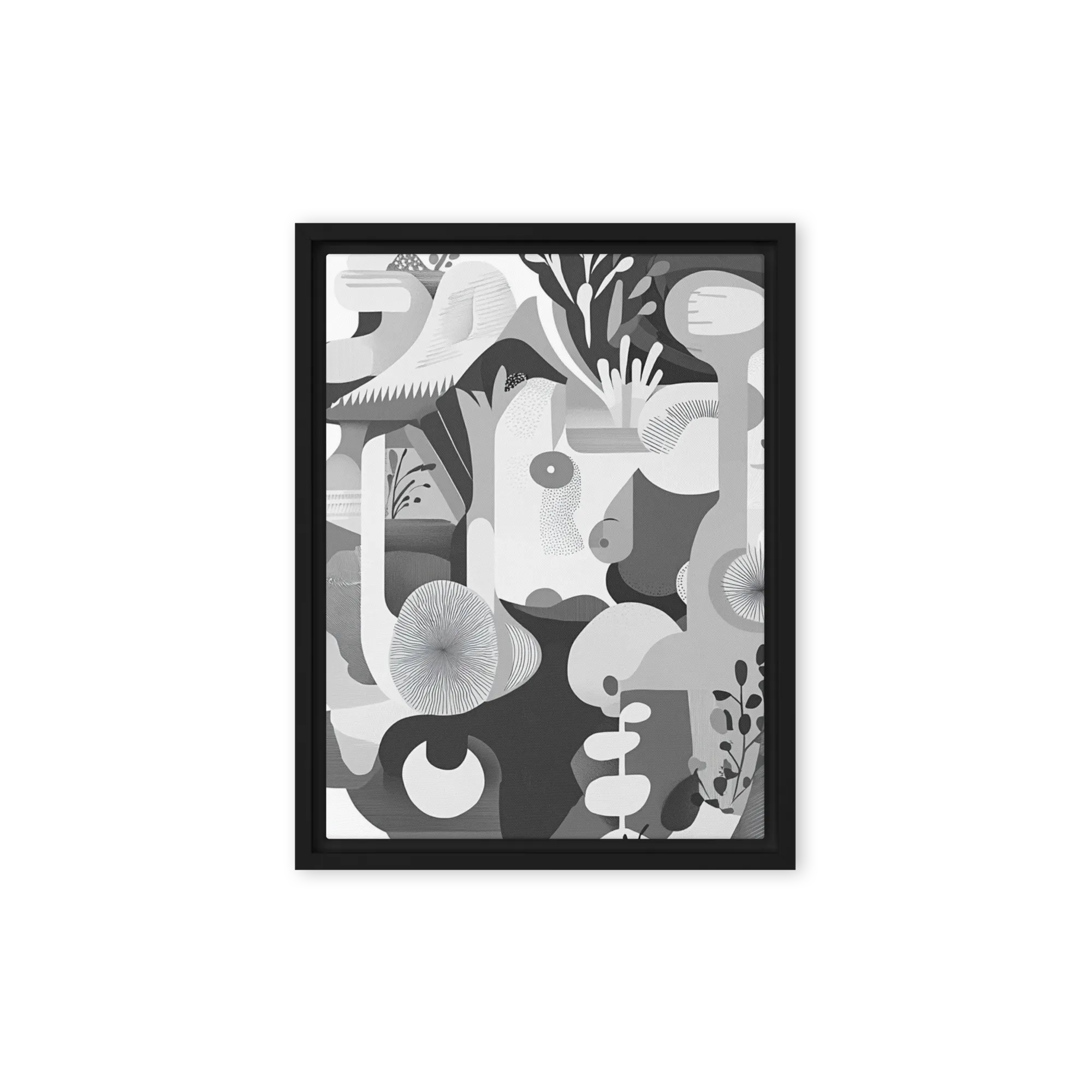 Organic Grayscale Abstraction