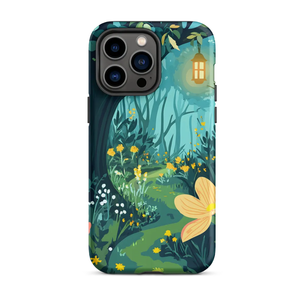 Serene Forest Pathway Illustration | Phone Case