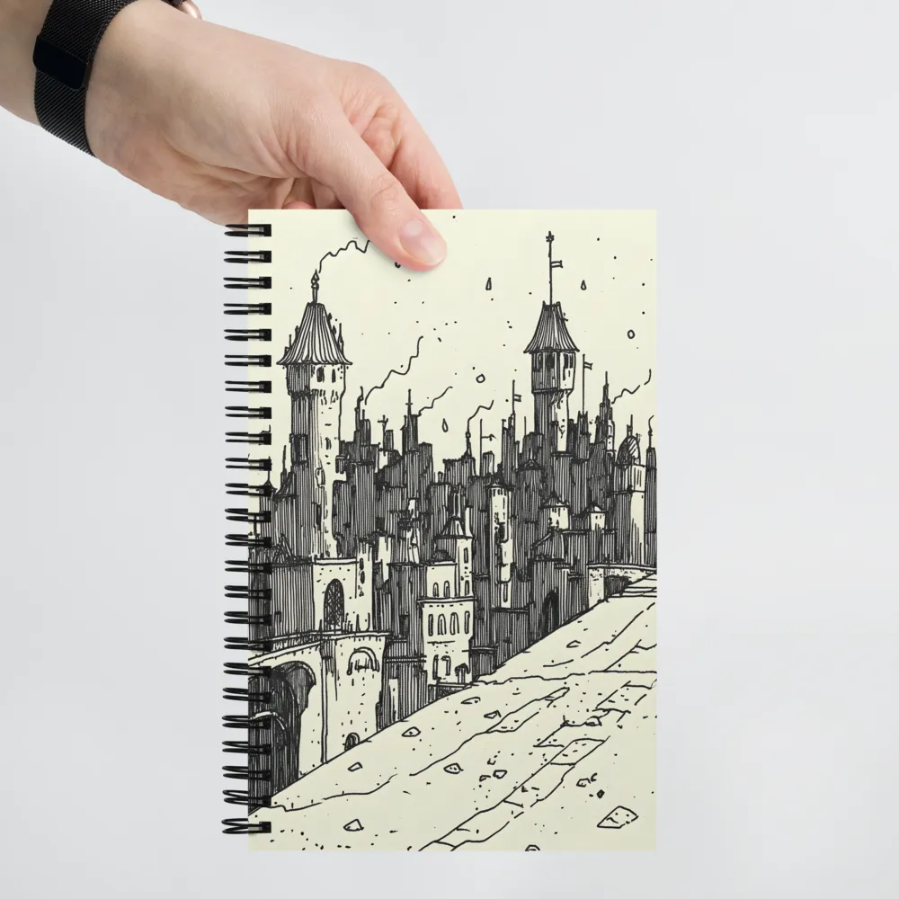 Gothic Cityscape Sketch 
 Spiral Notebook | 140 pages