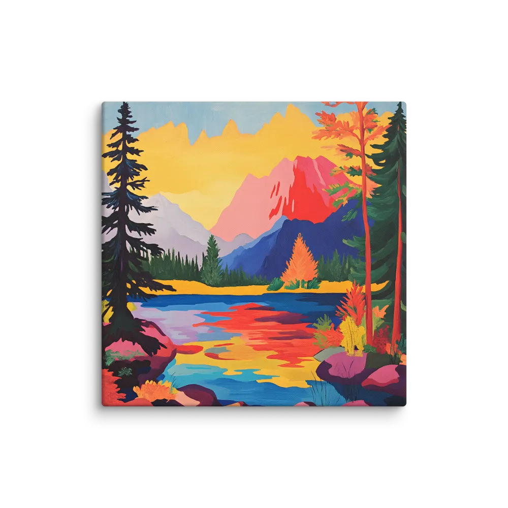 Vibrant Mountain Lake 
 Canvas | 40″x 60″