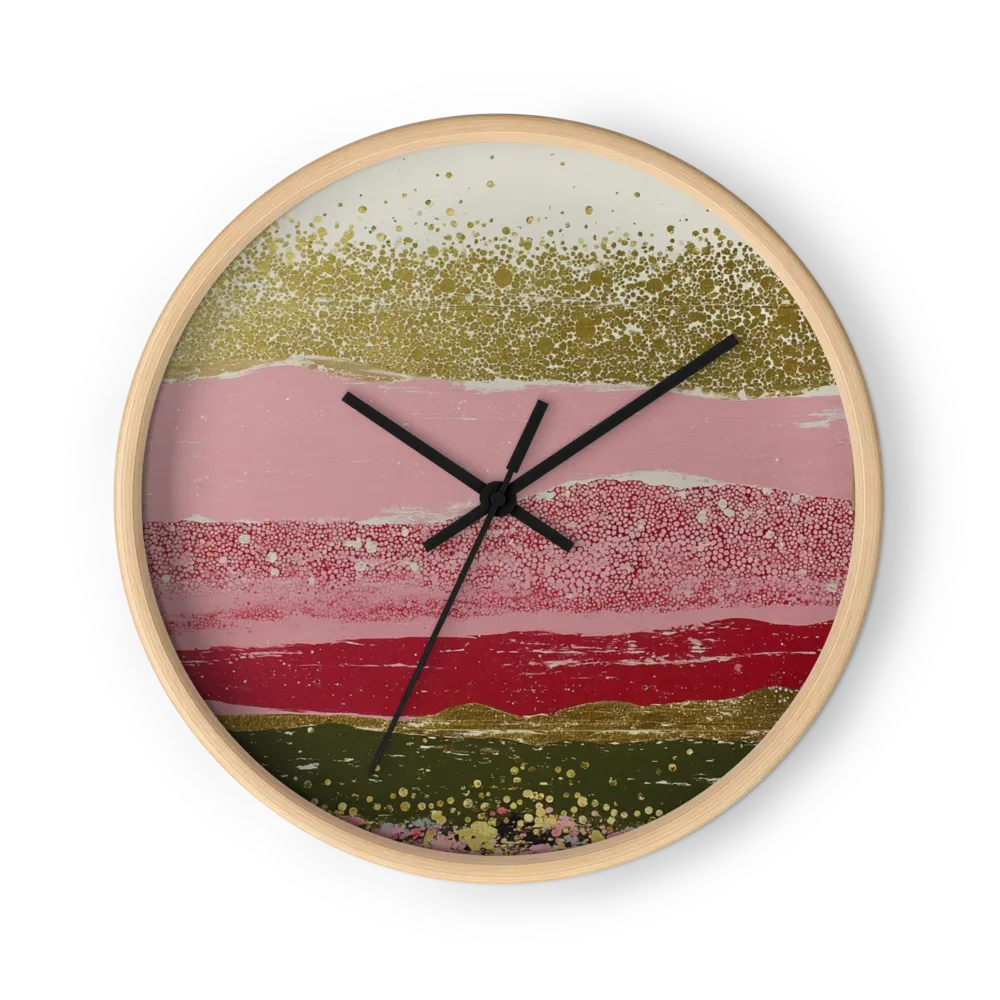Strata of Rose and Gold | Wall Clock